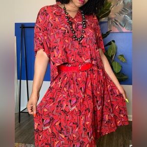 90’s Patterned Skirt Set